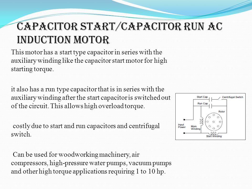 applications of capacitor start single phase induction motor applications of capacitor start single phase induction motor